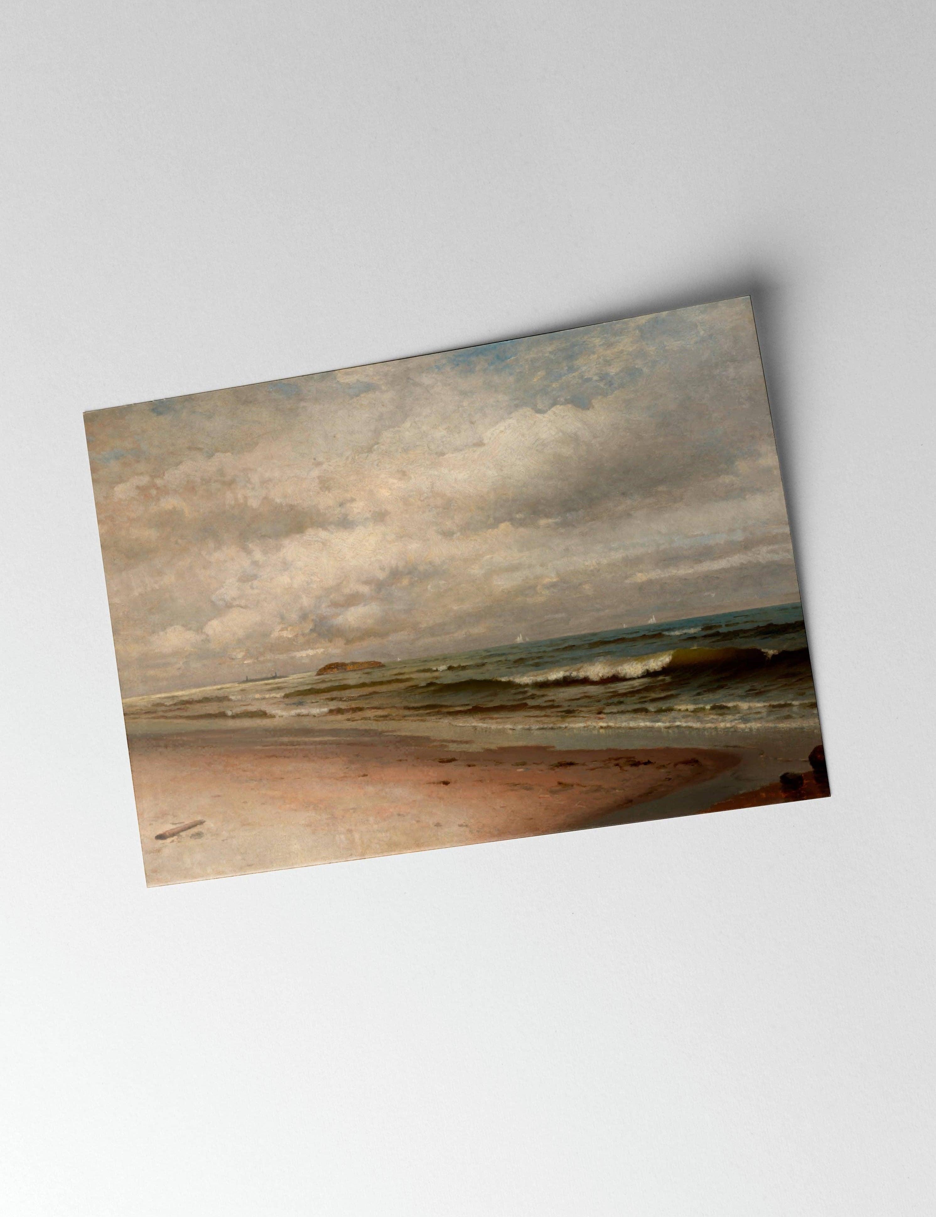 Rustic Coastal Beach Art print. Frame not included. 11x14 inches.