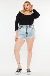 Distressed High Waist Denim Shorts | Full Sizes Included