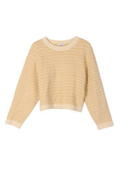 Aria Herringbone Crew Neck - Sweater - Sunday Golden