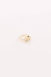 Hammered Circle Ring - Sunday Golden