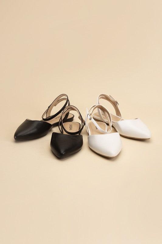 Linden Ankle Strap Flats - Sunday Golden