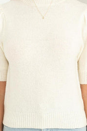 Lovely Puff Sleeve Sweater Top - Sunday Golden