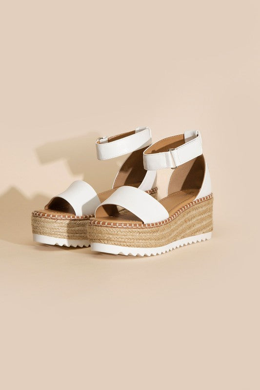 Tucker  Platform Sandals | Black or White