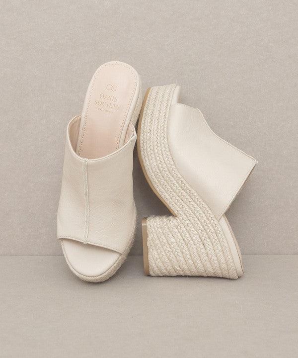 Melissa - Espadrille Platform Slide - Sunday Golden