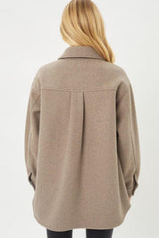 Lola Fleece Oversized Shacket - Sunday Golden