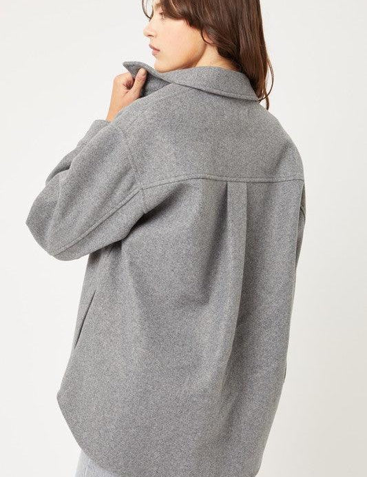 Lola Fleece Oversized Shacket - Sunday Golden