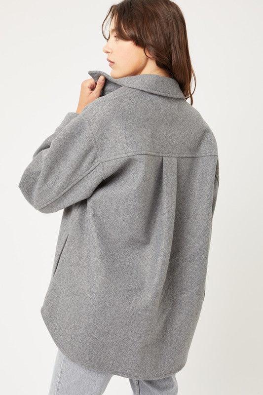 Lola Fleece Oversized Shacket - Sunday Golden