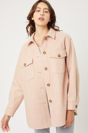 Lola Fleece Oversized Shacket - Sunday Golden