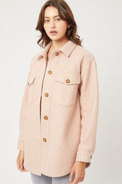 Lola Fleece Oversized Shacket - Sunday Golden