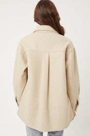 Lola Fleece Oversized Shacket - Sunday Golden