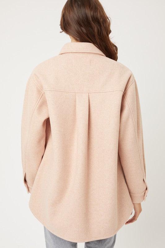 Lola Fleece Oversized Shacket - Sunday Golden