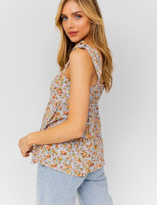 Emma Ruffle Tank Top - Sunday Golden