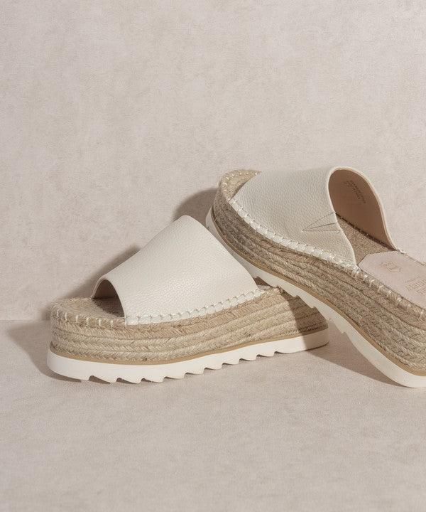 Ivy - Espadrille Platform Slides - Sunday Golden