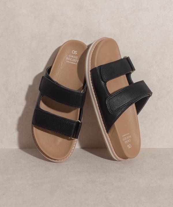 Sienna - Double Strap Slides - Sunday Golden