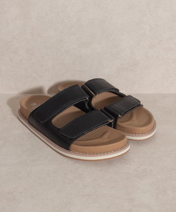 Sienna - Double Strap Slides - Sunday Golden