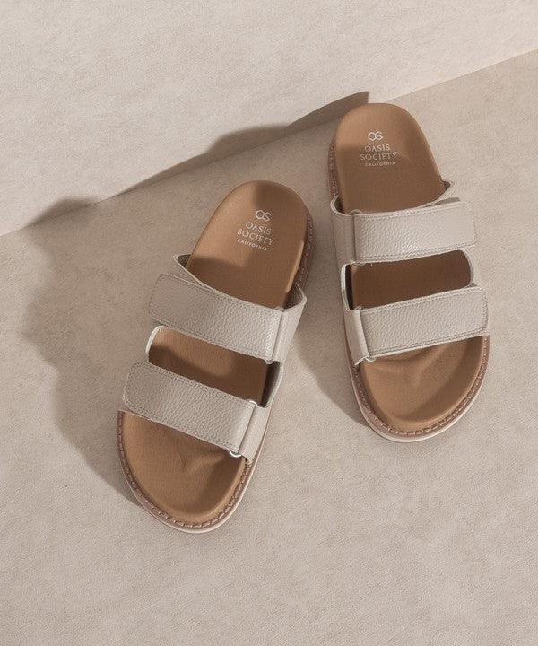 Sienna - Double Strap Slides - Sunday Golden