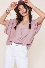 Zoey Button Down Shirt - Sunday Golden