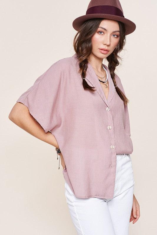 Zoey Button Down Shirt - Sunday Golden