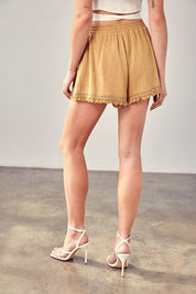 Kodi Fringe Shorts - Sunday Golden