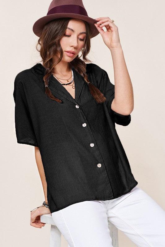 Zoey Button Down Shirt - Sunday Golden