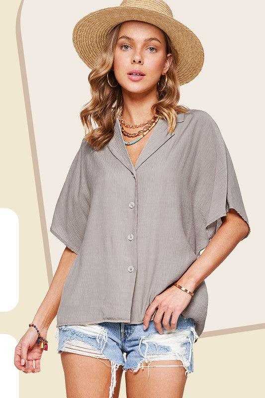 Zoey Button Down Shirt - Sunday Golden