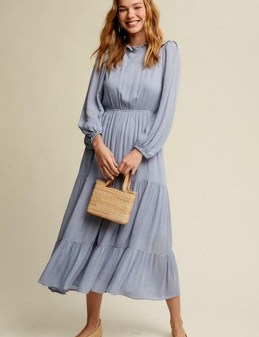 Amanda Feminine Boho Inspired Maxi Woven Dress - Sunday Golden