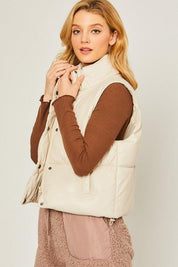 Emma Lou Padded Vest - Sunday Golden