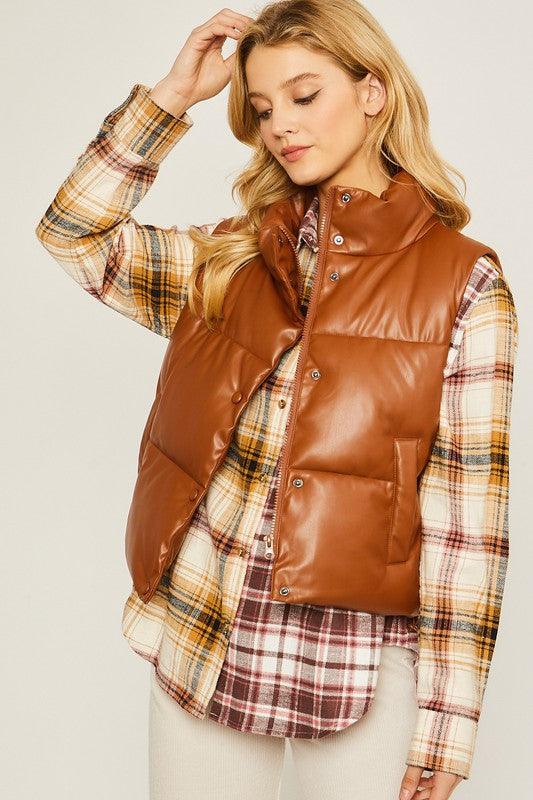 Emma Lou Padded Vest - Sunday Golden