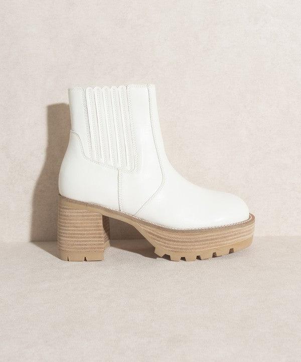 Aubrey - Platform Paneled Boots - Sunday Golden