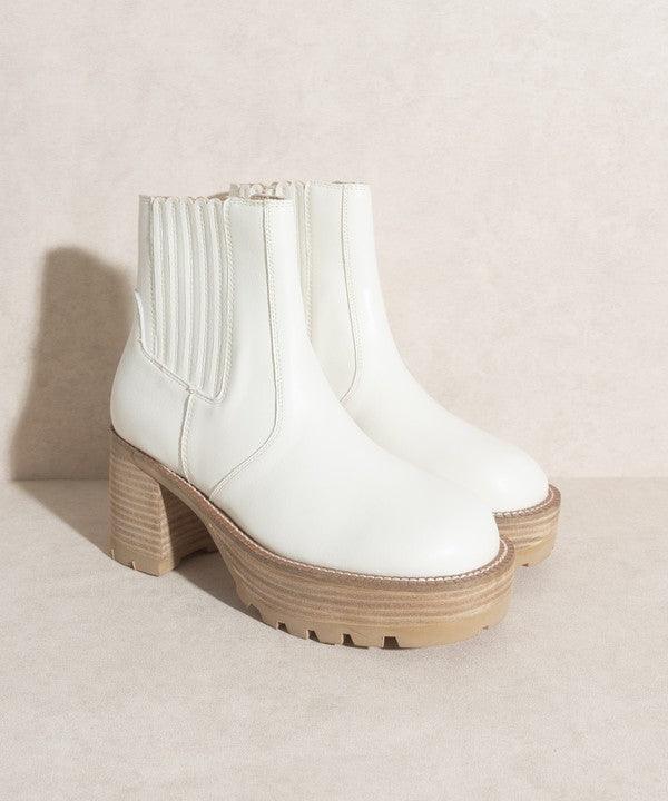 Aubrey - Platform Paneled Boots - Sunday Golden