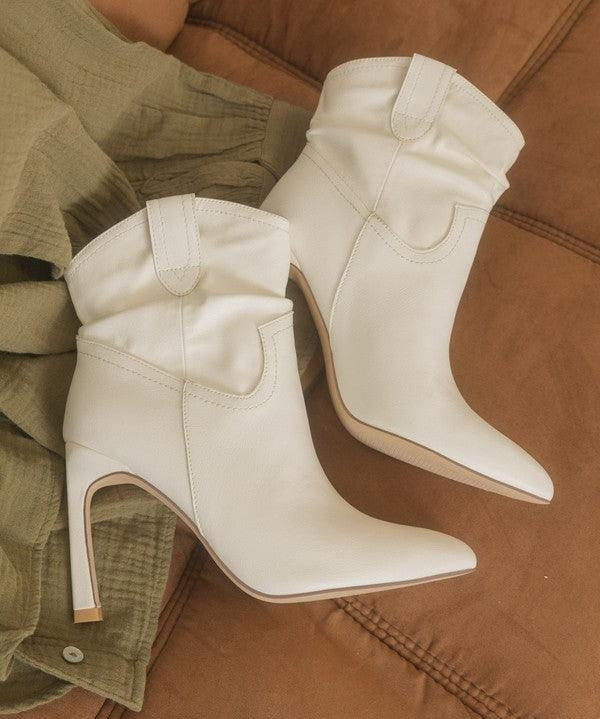 Kate - Slim Heel Booties - Sunday Golden