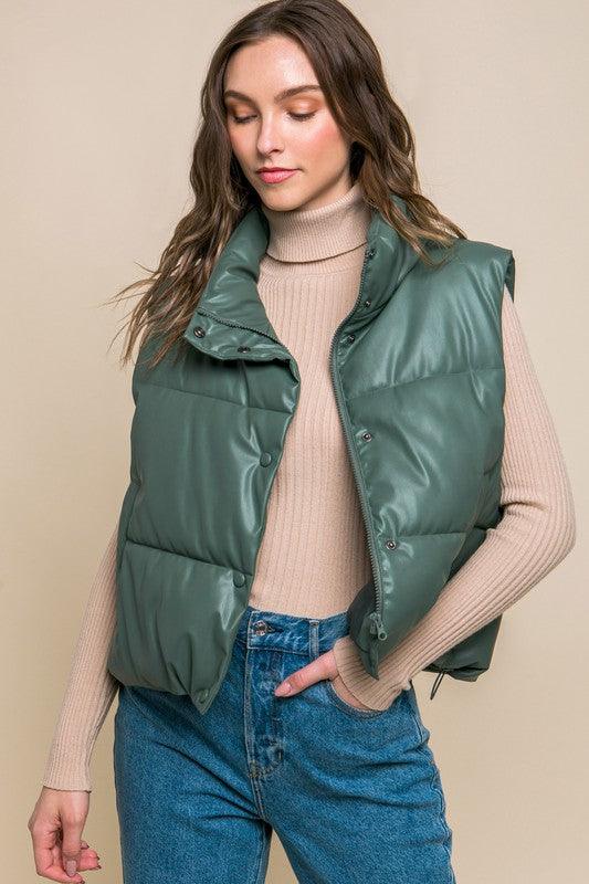 Emma Lou Padded Vest - Sunday Golden