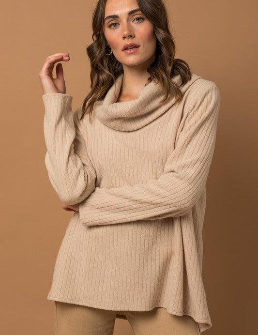 Lala Long Sleeve Turtleneck Top - Sunday Golden