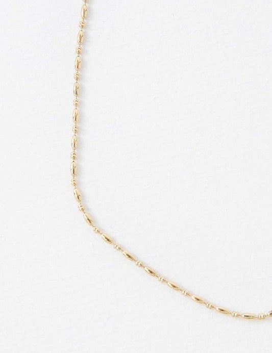 Mini Gold Bead Chain Necklace - Sunday Golden