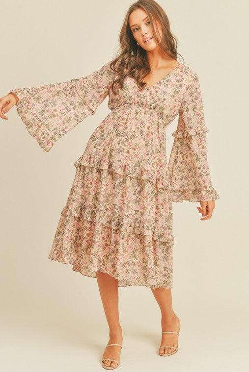 Juniper Floral Print Midi Dress