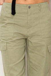 Weekend and Chill High Waist Cargo Pants - Sunday Golden