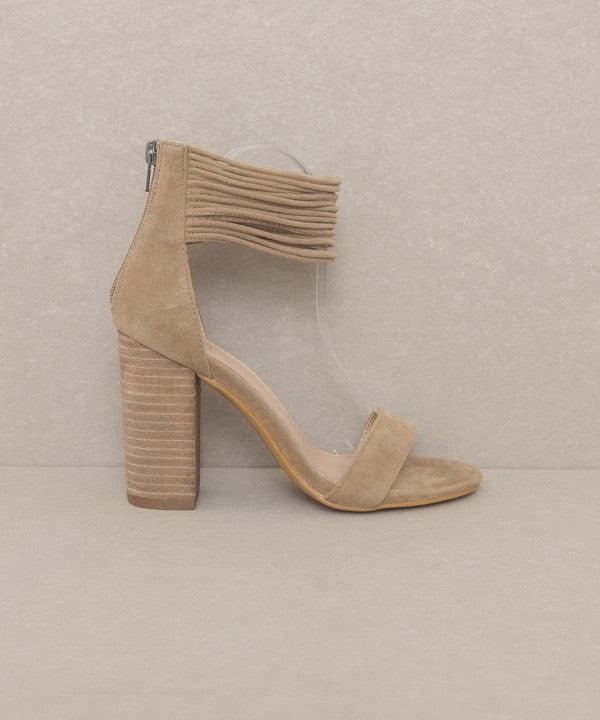 Blake - Strappy Ankle Wrapped Heel - Sunday Golden