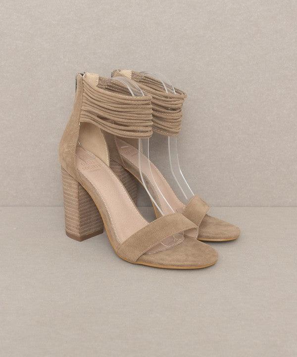 Blake - Strappy Ankle Wrapped Heel - Sunday Golden