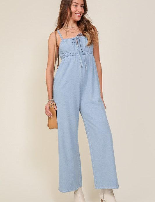 Reagan Denim Jumpsuit - Sunday Golden