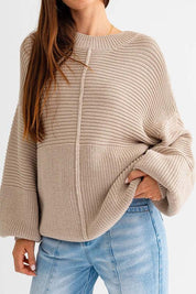 Rocky Ribbed Knitted Sweater | 2 Colors - Sunday Golden