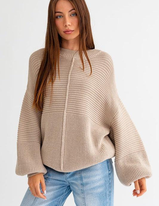 Rocky Ribbed Knitted Sweater | 2 Colors - Sunday Golden