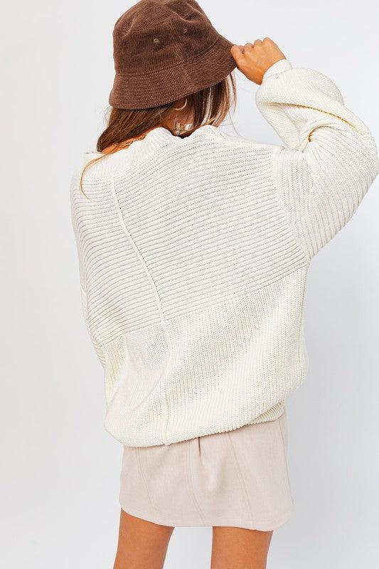 Rocky Ribbed Knitted Sweater | 2 Colors - Sunday Golden