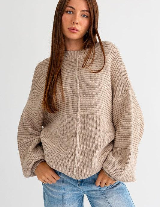 Rocky Ribbed Knitted Sweater | 2 Colors - Sunday Golden