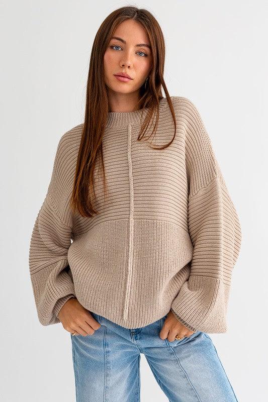 Rocky Ribbed Knitted Sweater | 2 Colors - Sunday Golden