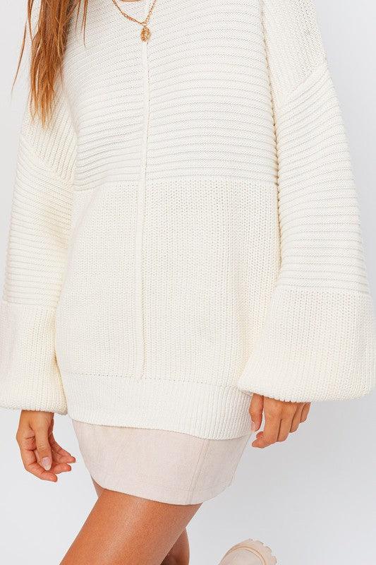 Rocky Ribbed Knitted Sweater | 2 Colors - Sunday Golden