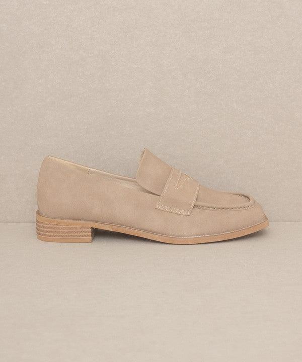 OASIS SOCIETY June - Square Toe Penny Loafers - Sunday Golden