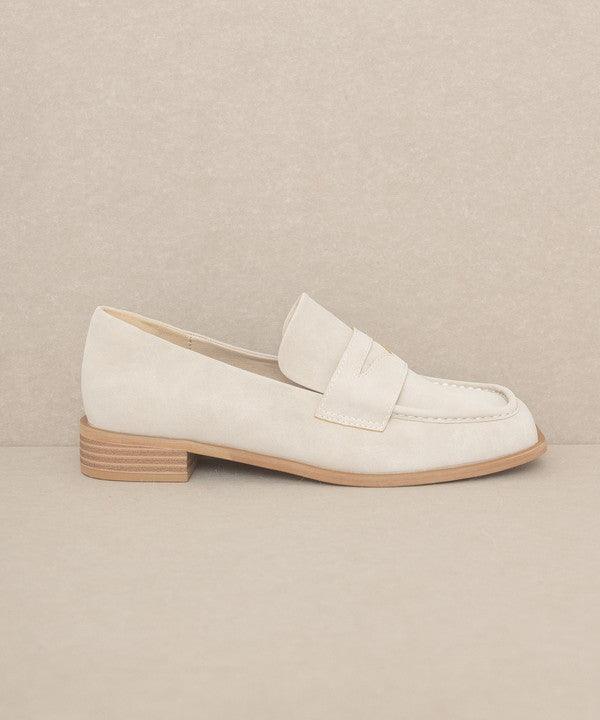 OASIS SOCIETY June - Square Toe Penny Loafers - Sunday Golden