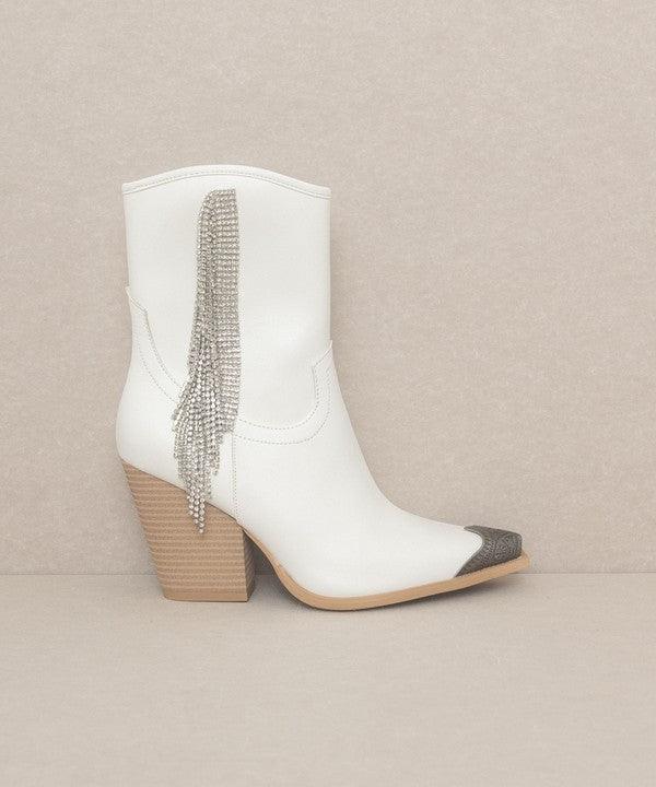 OASIS SOCIETY Kai - Rhinestone Fringe Boots - Sunday Golden