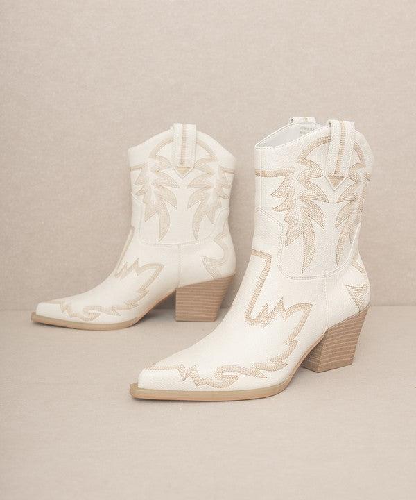 Nantes - Embroidered Cowboy Boots - Sunday Golden