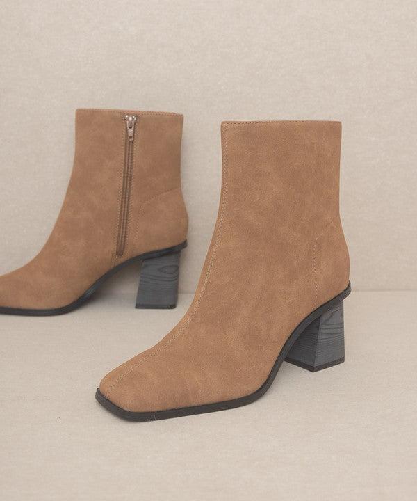 Vera - Square Toe Ankle Boots - Sunday Golden